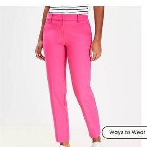 Women's Bright Pink Pants (LOFT)